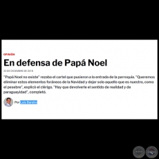 EN DEFENSA DE PAP NOEL - Por LUIS BAREIRO - Domingo, 23 de Diciembre de 2018